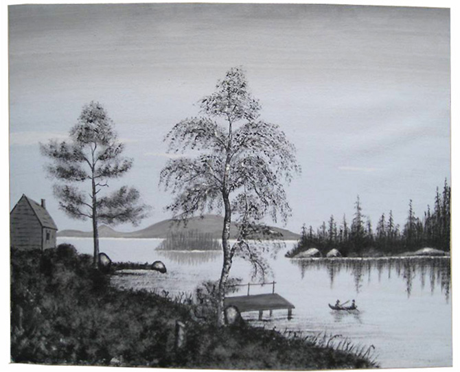 Kes&auml;inen j&auml;rvimaisema